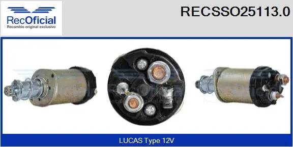 Solenoid Switch, starter (RECSSO25113.0)