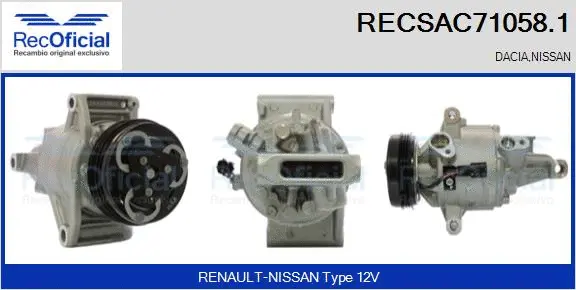 Compressor, air conditioning (RECSAC71058.1)