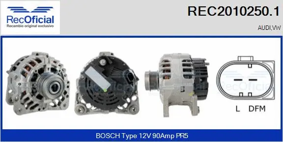 Alternator (REC2010250.1)