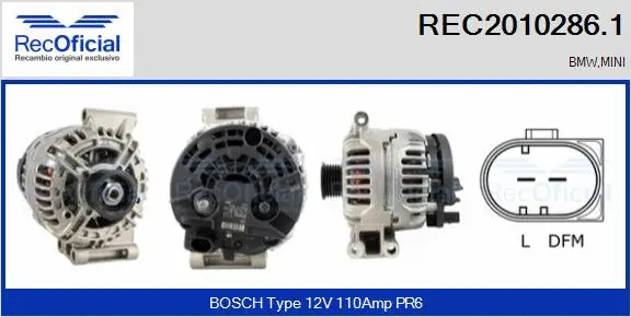 Alternator (REC2010286.1)