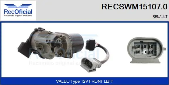 Wiper Motor (RECSWM15107.0)
