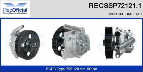 Hydraulic Pump, steering (RECSSP72121.1)