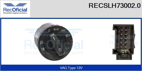 Switch, headlight (RECSLH73002.0)