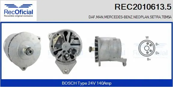 Alternator (REC2010613.5)