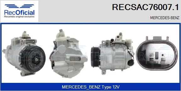Compressor, air conditioning (RECSAC76007.1)