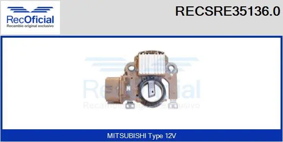 Alternator Regulator (RECSRE35136.0)