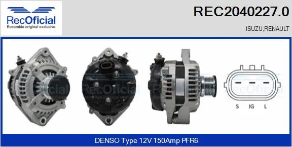 Alternator (REC2040227.0)