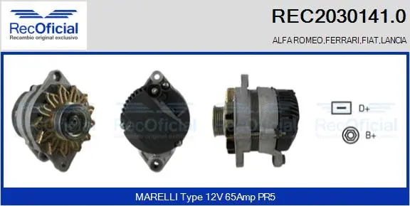 Alternator (REC2030141.0)
