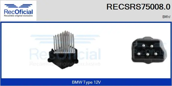 Resistor, interior blower (RECSRS75008.0)