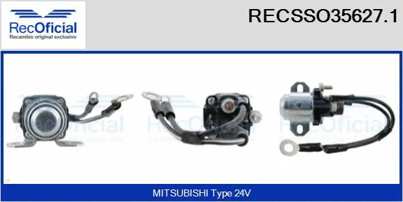Solenoid Switch, starter (RECSSO35627.1)