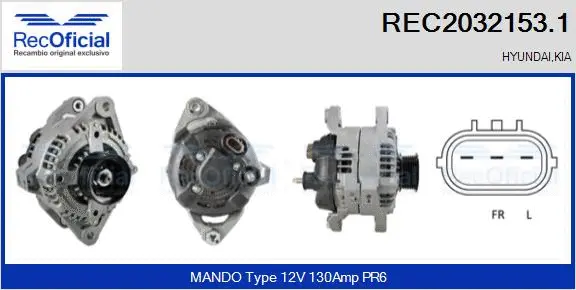 Alternator (REC2032153.1)