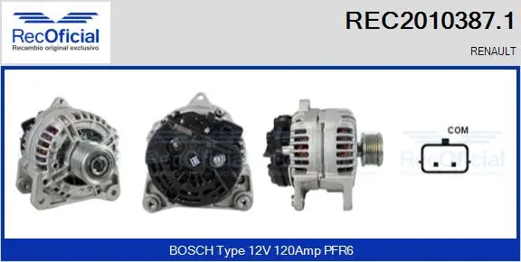 Alternator (REC2010387.1)
