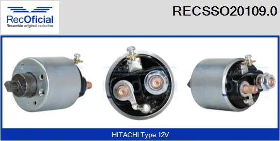 Solenoid Switch, starter (RECSSO20109.0)