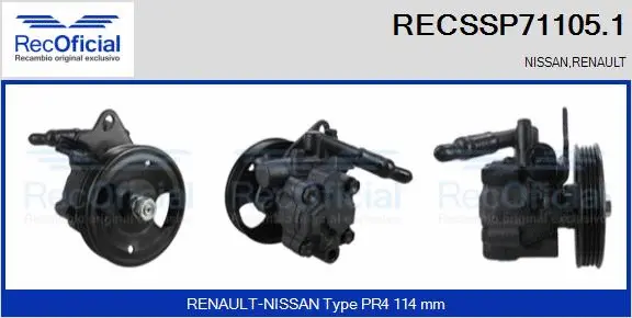 Hydraulic Pump, steering (RECSSP71105.1)