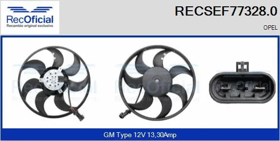 Fan, engine cooling (RECSEF77328.0)
