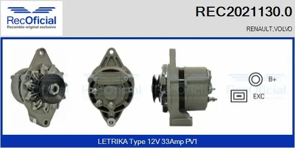 Alternator (REC2021130.0)