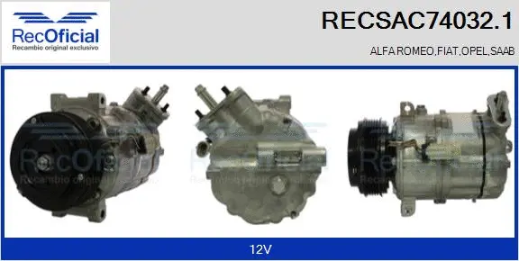 Compressor, air conditioning (RECSAC74032.1)
