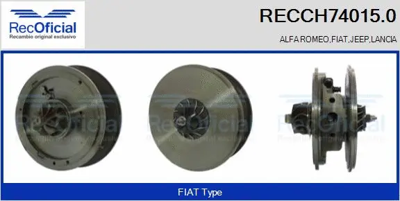 Core assembly, turbocharger (RECCH74015.0)