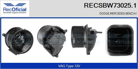 Interior Blower (RECSBW73025.1)