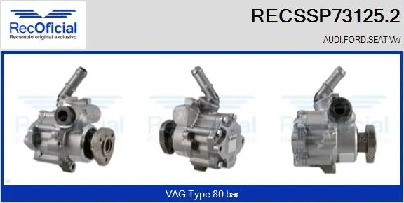 Hydraulic Pump, steering (RECSSP73125.2)