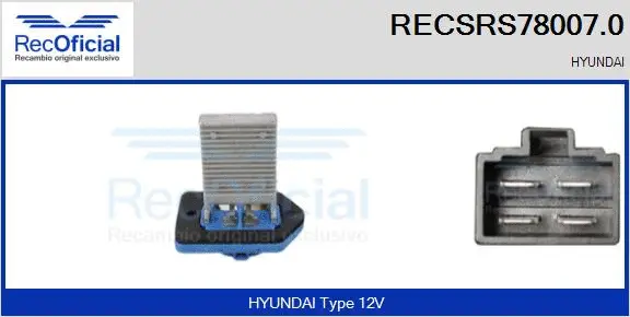 Resistor, interior blower (RECSRS78007.0)