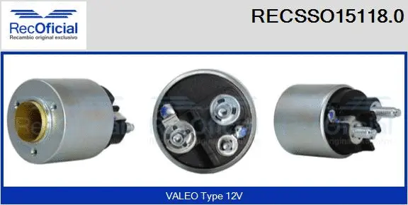 Solenoid Switch, starter (RECSSO15118.0)