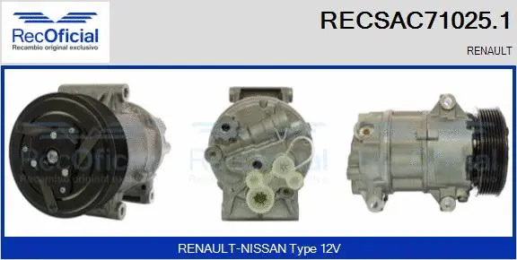 Compressor, air conditioning (RECSAC71025.1)