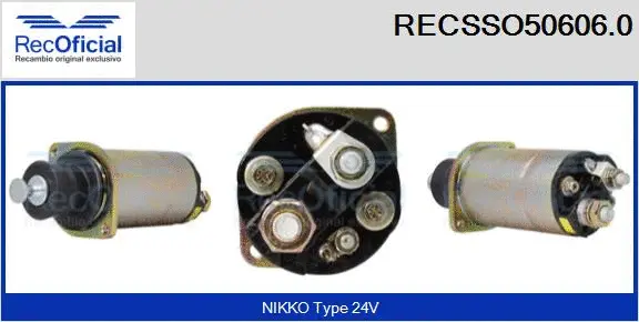 Solenoid Switch, starter (RECSSO50606.0)