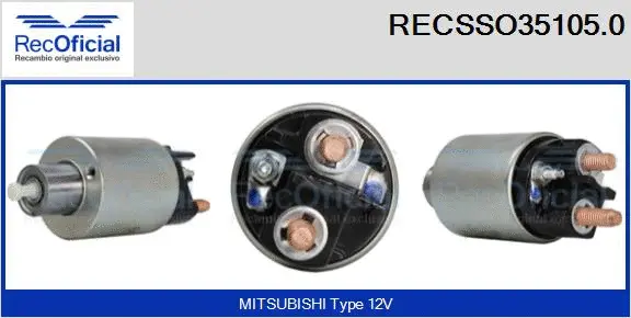 Solenoid Switch, starter (RECSSO35105.0)