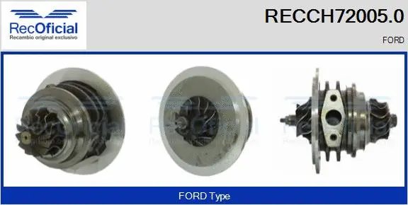 Core assembly, turbocharger (RECCH72005.0)