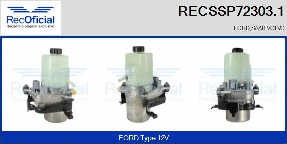 Hydraulic Pump, steering (RECSSP72303.1)