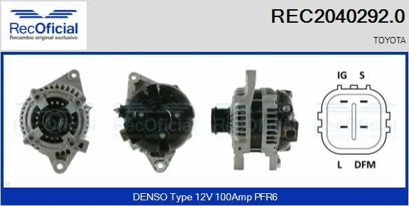 Alternator (REC2040292.0)