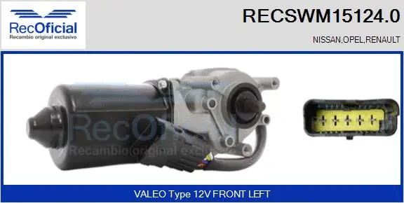 Wiper Motor (RECSWM15124.0)