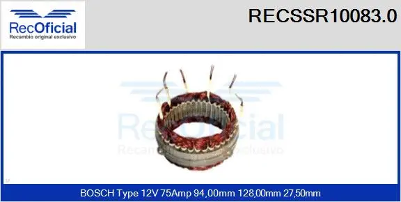 Stator, alternator (RECSSR10083.0)