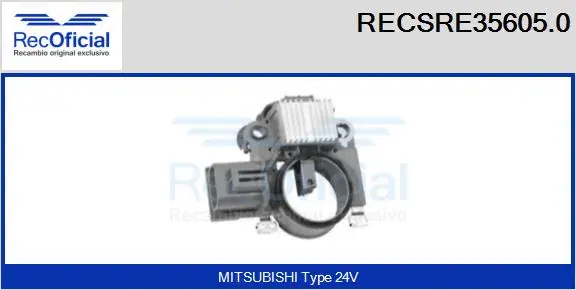 Alternator Regulator (RECSRE35605.0)