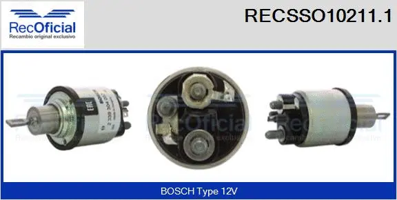 Solenoid Switch, starter (RECSSO10211.1)