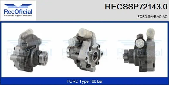 Hydraulic Pump, steering (RECSSP72143.0)