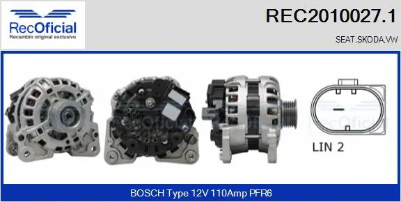 Alternator (REC2010027.1)