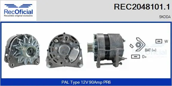 Alternator (REC2048101.1)