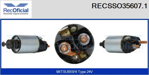 Solenoid Switch, starter (RECSSO35607.1)