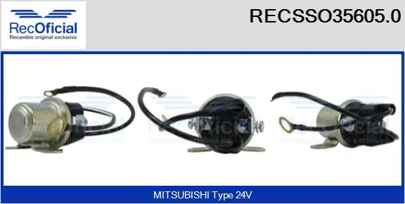 Solenoid Switch, starter (RECSSO35605.0)