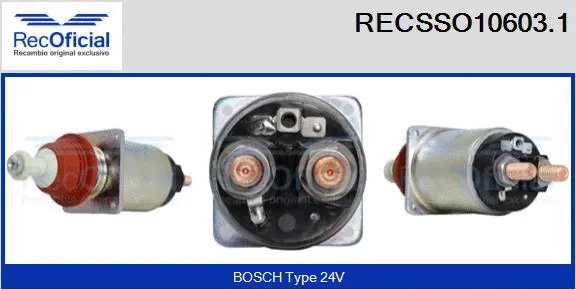 Solenoid Switch, starter (RECSSO10603.1)