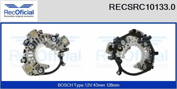 Rectifier, alternator (RECSRC10133.0)