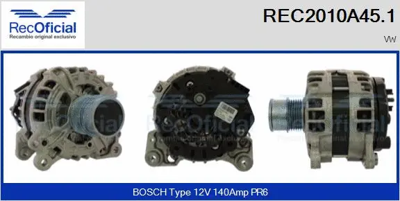 Alternator (REC2010A45.1)
