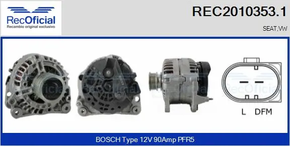 Alternator (REC2010353.1)