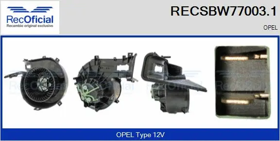 Interior Blower (RECSBW77003.1)