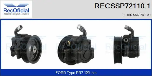 Hydraulic Pump, steering (RECSSP72110.1)