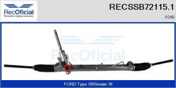 Steering Gear (RECSSB72115.1)