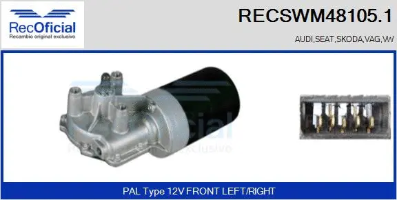 Wiper Motor (RECSWM48105.1)
