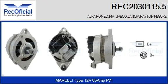 Alternator (REC2030115.5)
